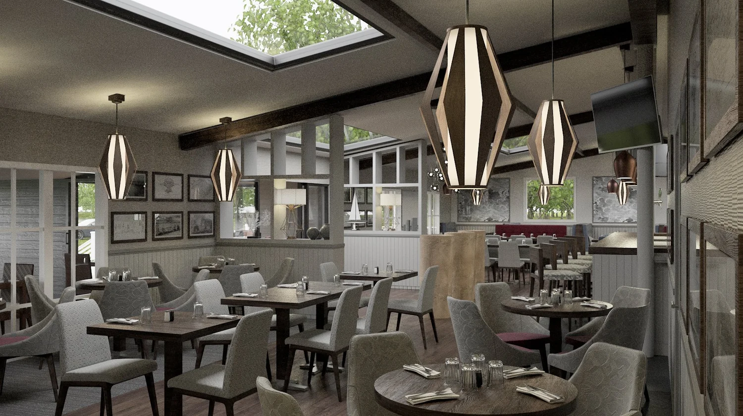 Isle of Wight restaurant and spa — hospitality interior by Matthews Rea