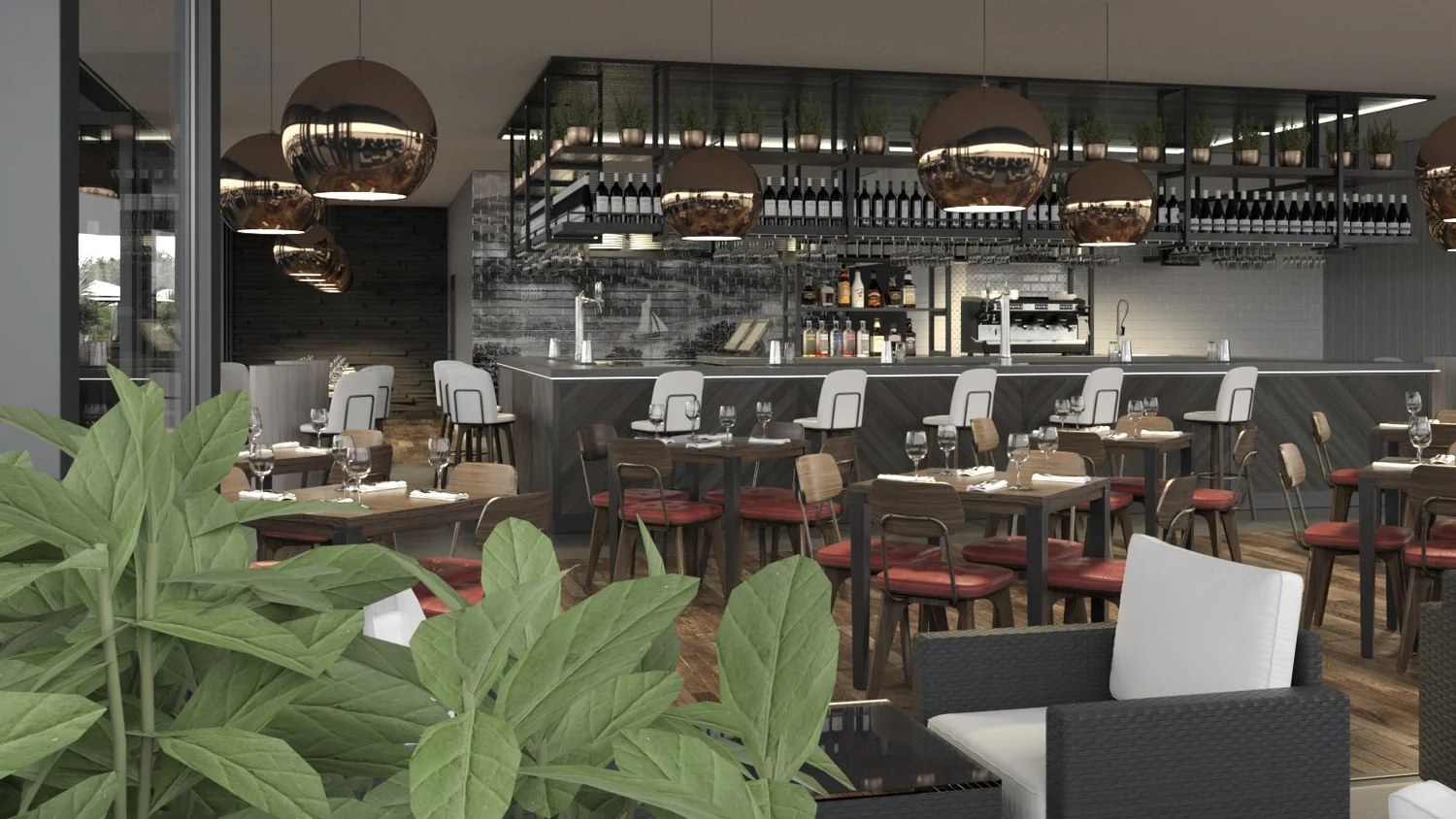 Isle of Wight Restaurant & Spa — interior design by Matthews Rea
